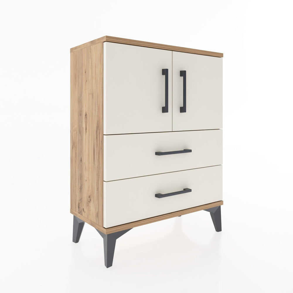 Woodntry Modular Nightstand Pine 60x30x68 cm with Cover and Drawer KC15-3