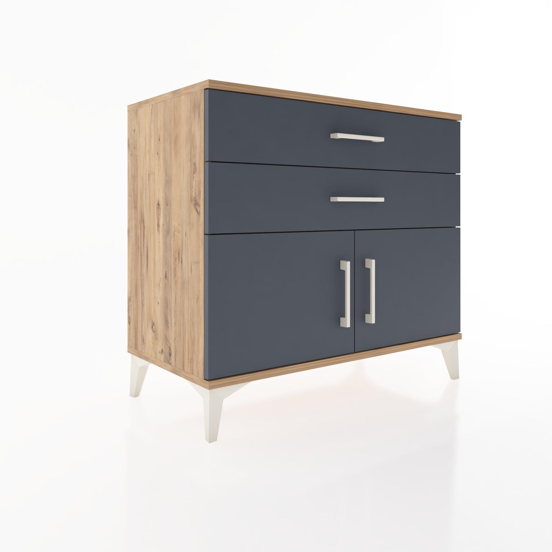 Woodntry Modüler Şifonyer Çam 88x44x68 cm Kapaklı ve Çekmeceli KC15-3