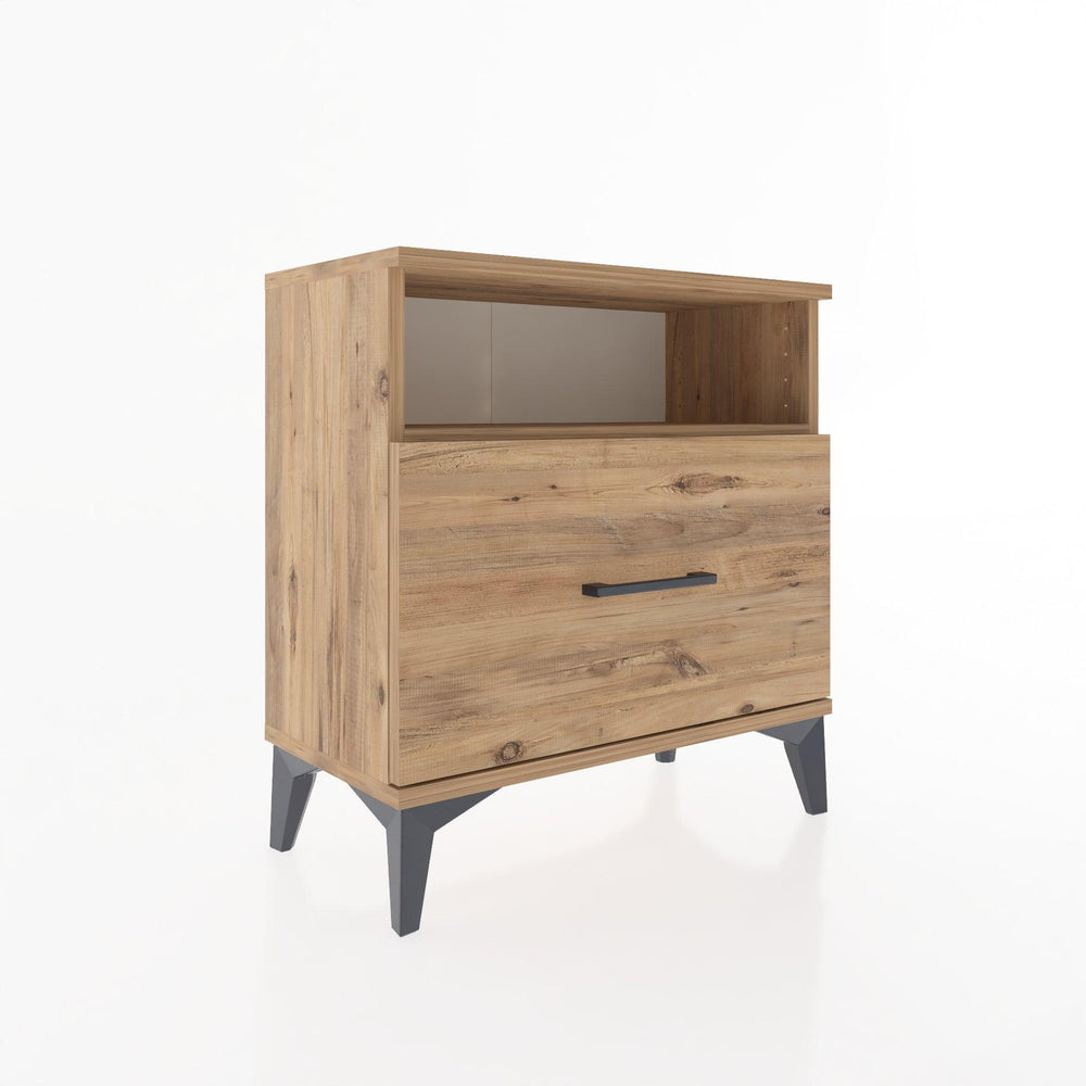 Woodntry Modular Nightstand Pine 60x30x52 cm with Drawers and Shelves CR15-3