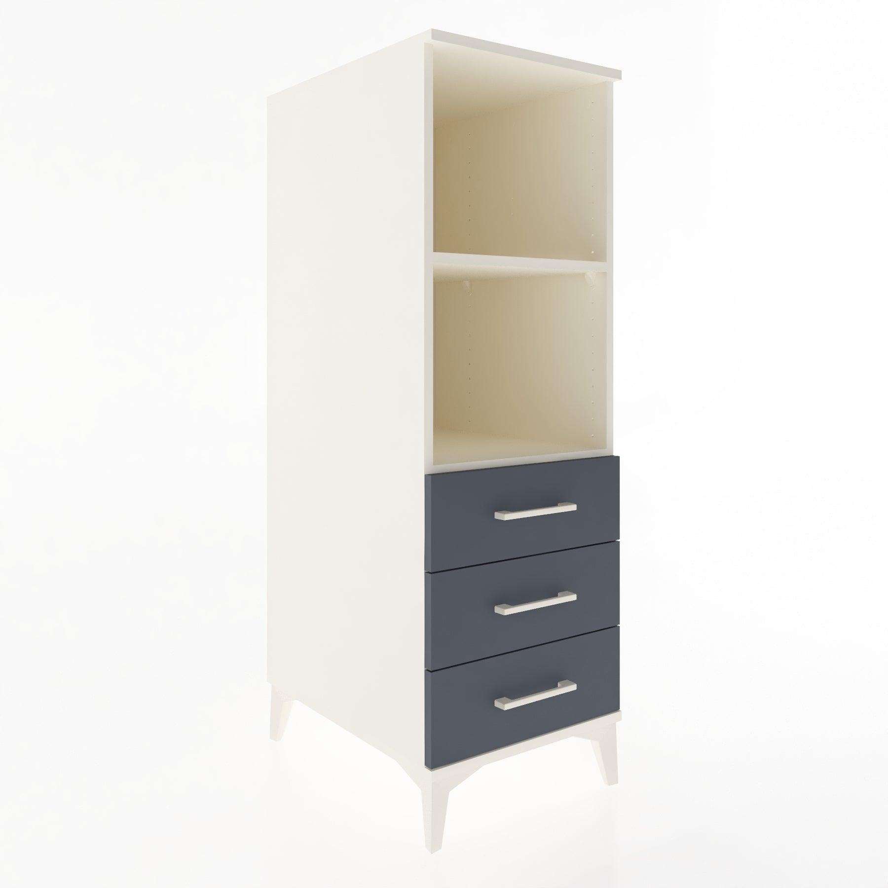 Woodntry Modular Cabinet Moonstone 44x59x122 cm with Drawers and Shelves CR116-1