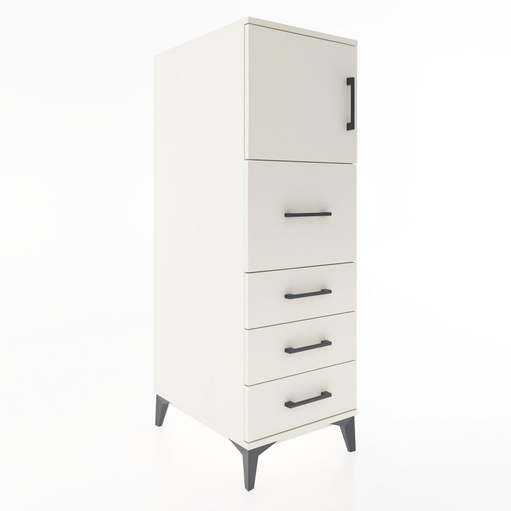 Woodntry Modüler Dolap Aytaşı 44x59x122 cm Kapaklı ve Çekmeceli KC16-1