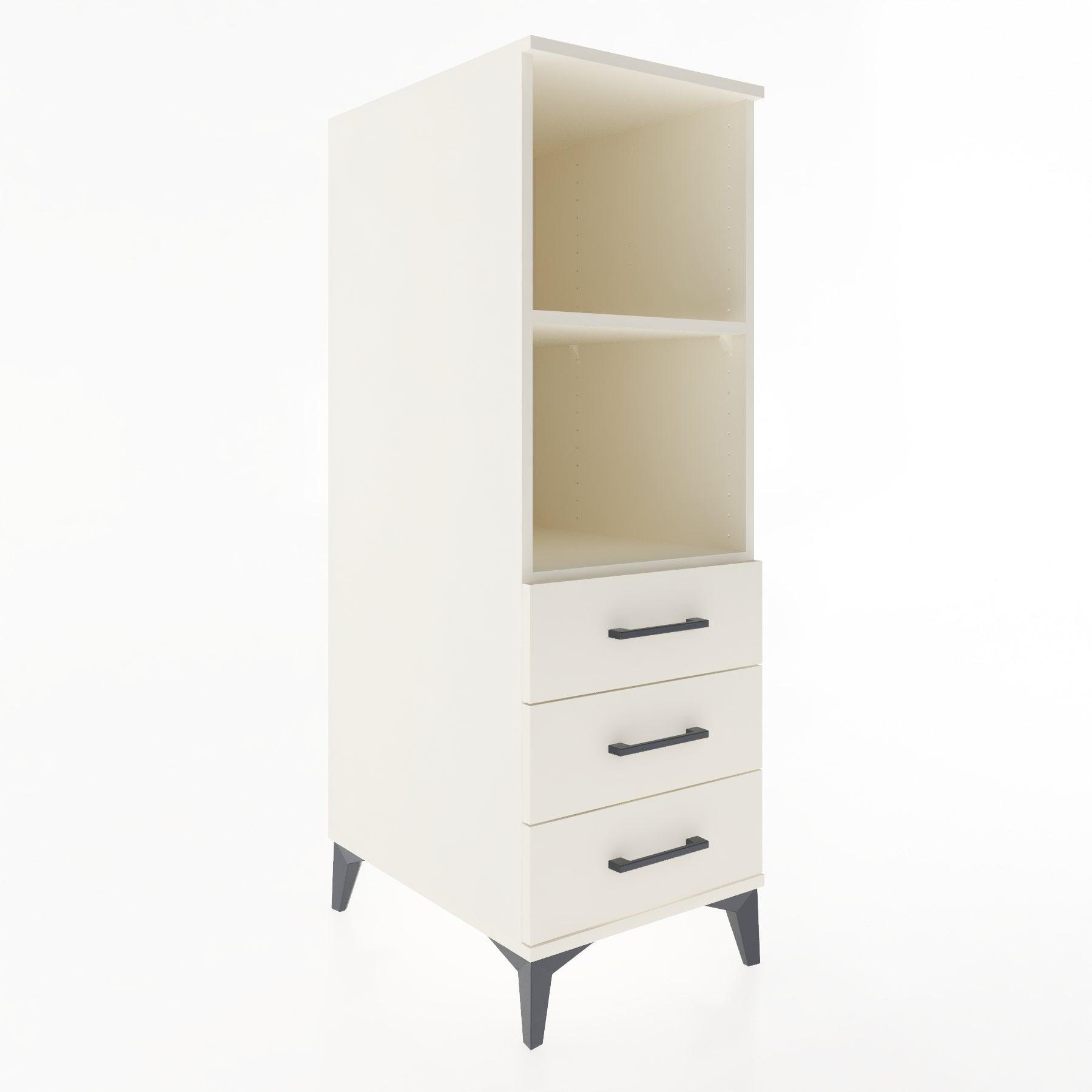 Woodntry Modular Cabinet Moonstone 44x59x122 cm with Drawers and Shelves CR116-1
