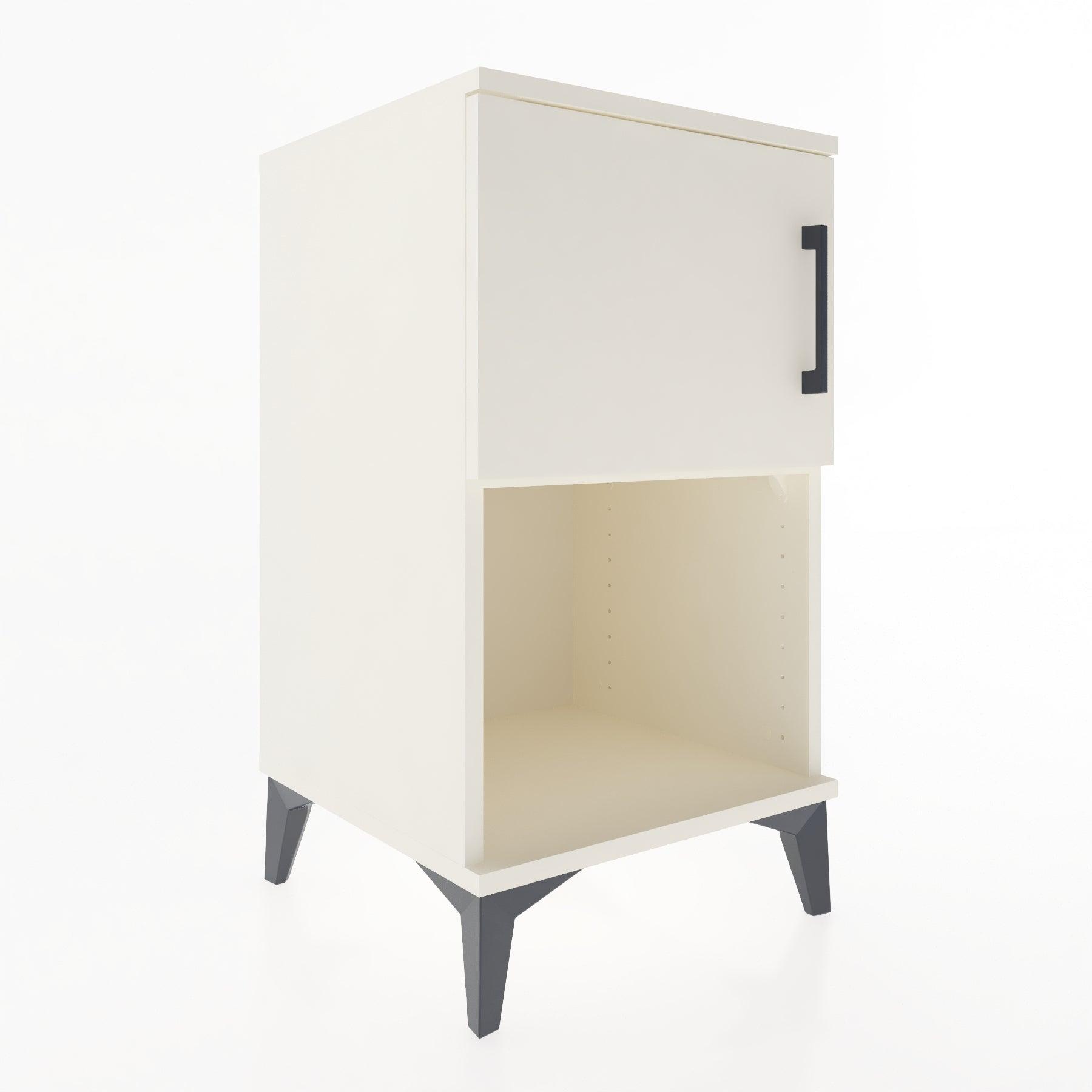 Woodntry Modular Nightstand Moonstone 44x44x68 cm with Cover and Shelf KR16-1