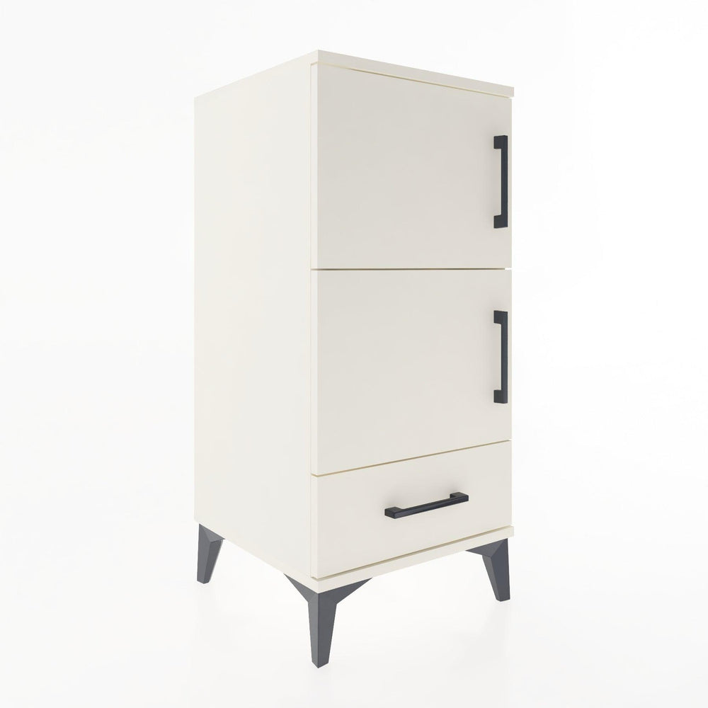 Woodntry Modular Nightstand Moonstone 44x44x84 cm with Cover and Drawer KC38-1