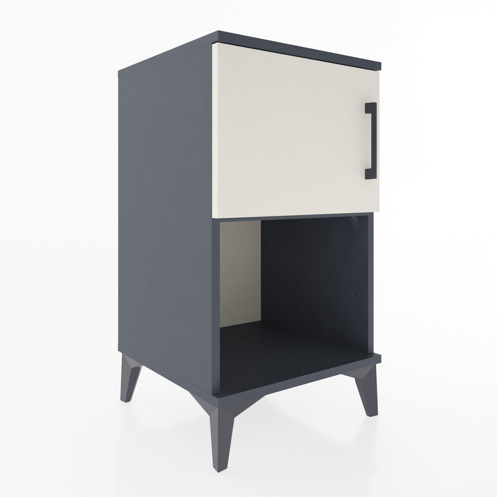 Woodntry Modular Nightstand Anthracite 44x44x68 cm with Cover and Shelf KR16-2