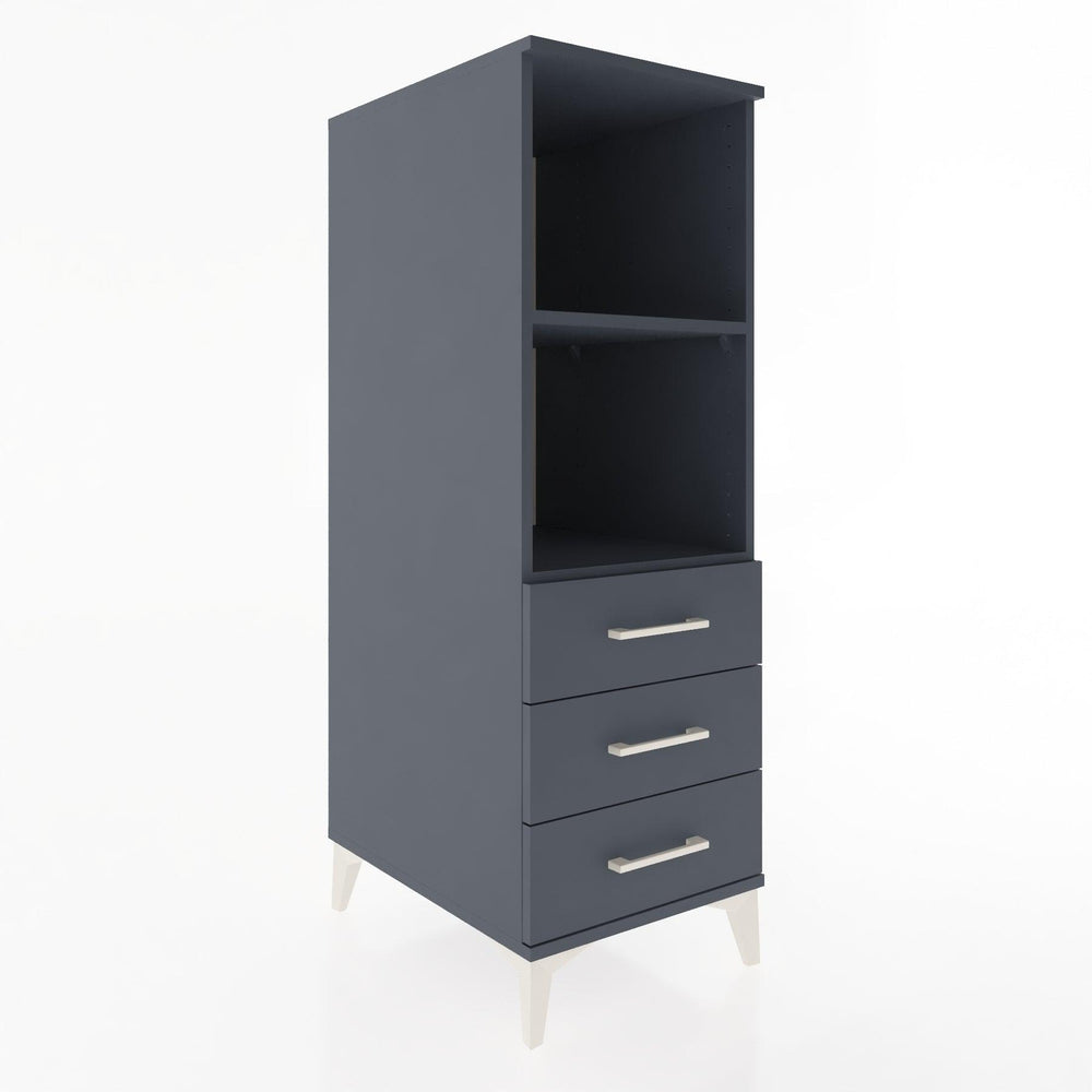 Woodntry Modular Cabinet Anthracite 44x30x122 cm with Drawers and Shelves CR116-2
