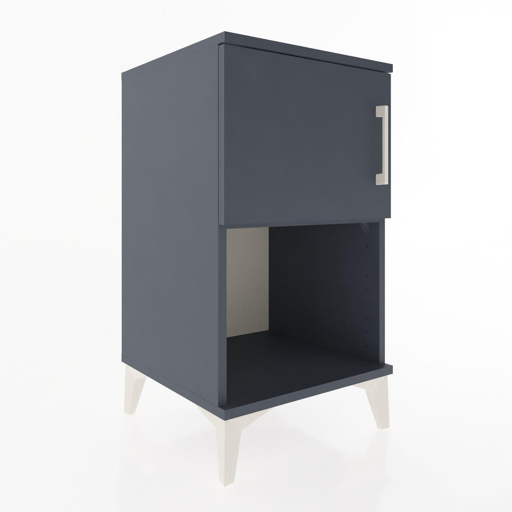 Woodntry Modular Nightstand Anthracite 44x44x68 cm with Cover and Shelf KR16-2