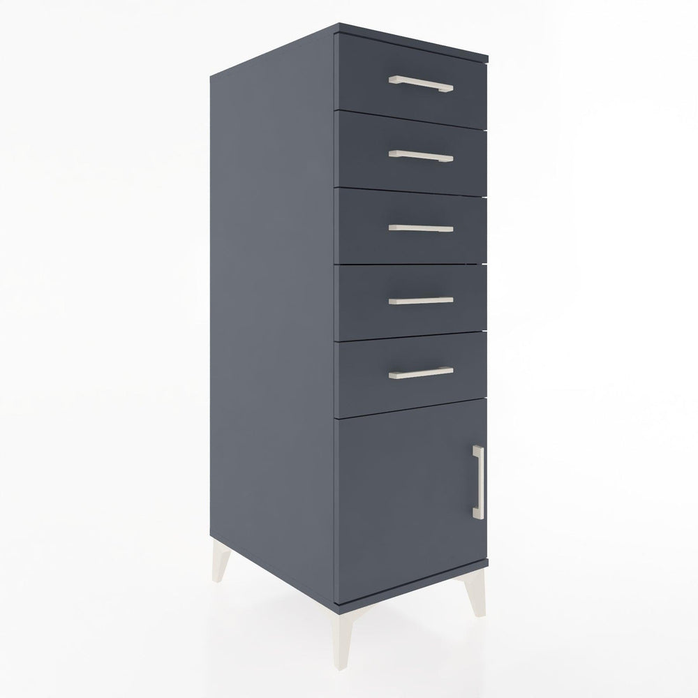Woodntry Modular Cabinet Anthracite 44x30x122 cm with Doors and Drawers KC66-2