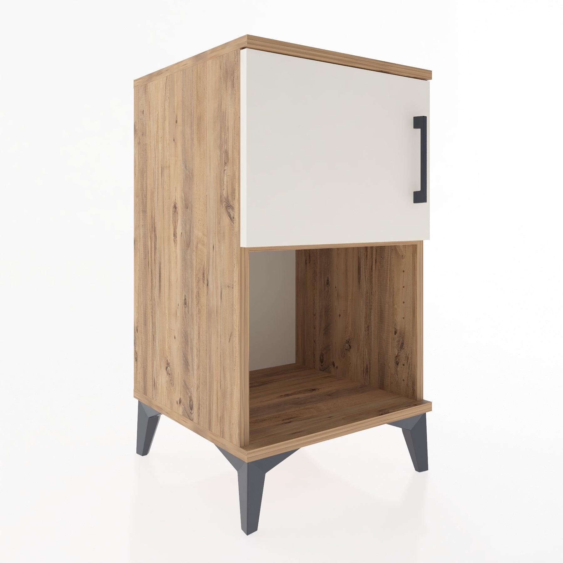 Woodntry Modular Nightstand Pine 44x44x68 cm with Cover and Shelf KR16-3