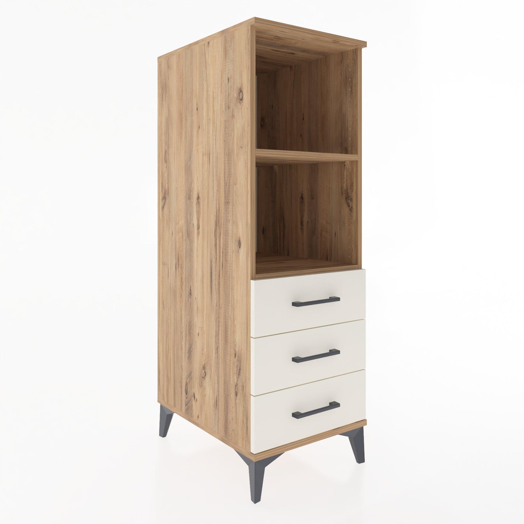 Woodntry Modular Cabinet Pine 44x59x122 cm with Drawers and Shelves CR116-3