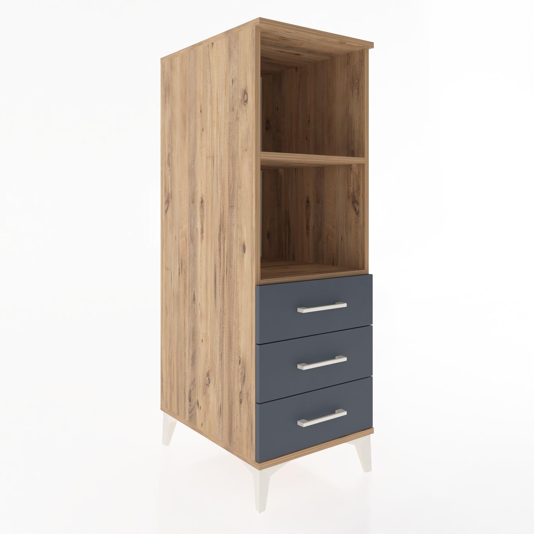 Woodntry Modular Cabinet Pine 44x59x122 cm with Drawers and Shelves CR116-3