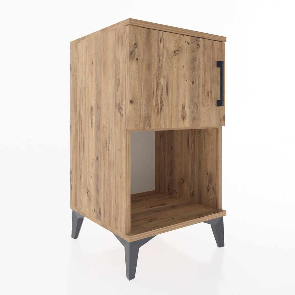 Woodntry Modular Nightstand Pine 44x44x68 cm with Cover and Shelf KR16-3