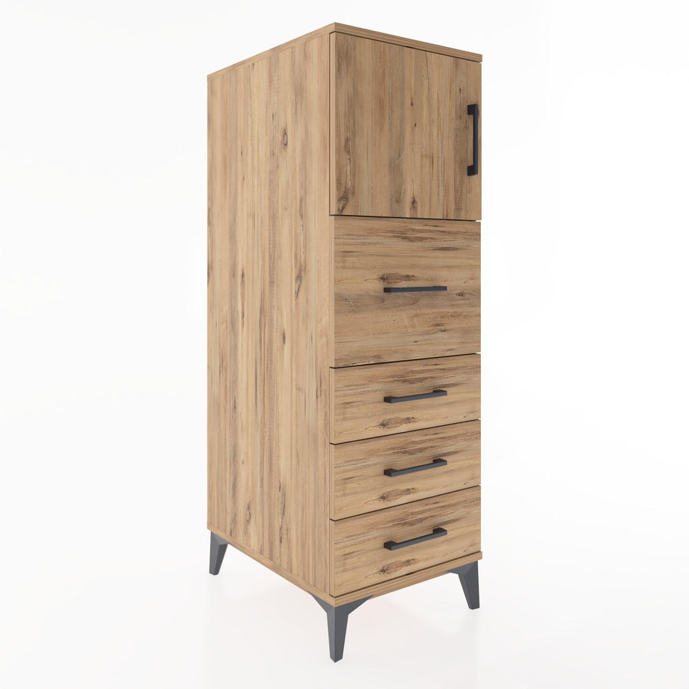 Woodntry Modular Cabinet Pine 44x59x122 cm with Doors and Drawers KC16-3