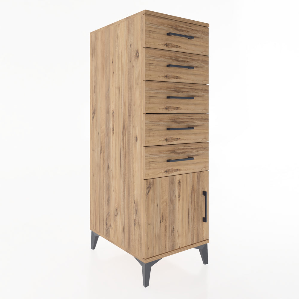 Woodntry Modular Cabinet Pine 44x59x122 cm with Doors and Drawers KC66-3