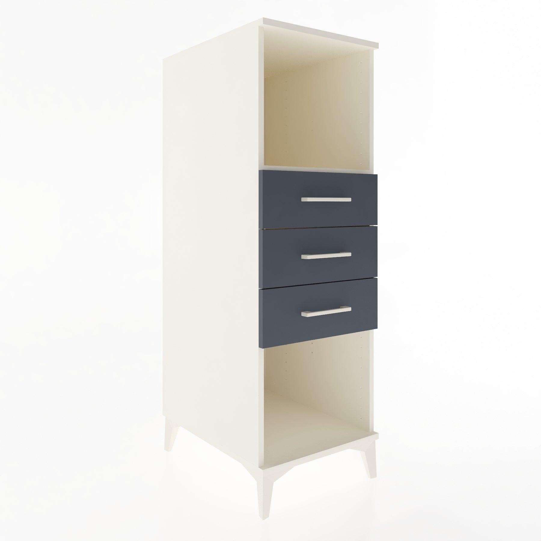 Woodntry Modular Cabinet Moonstone 44x59x122 cm with Drawers and Shelves CR117-1
