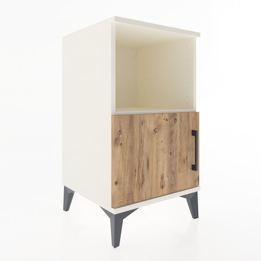 Woodntry Modular Nightstand Moonstone 44x44x68 cm with Cover and Shelf KR17-1