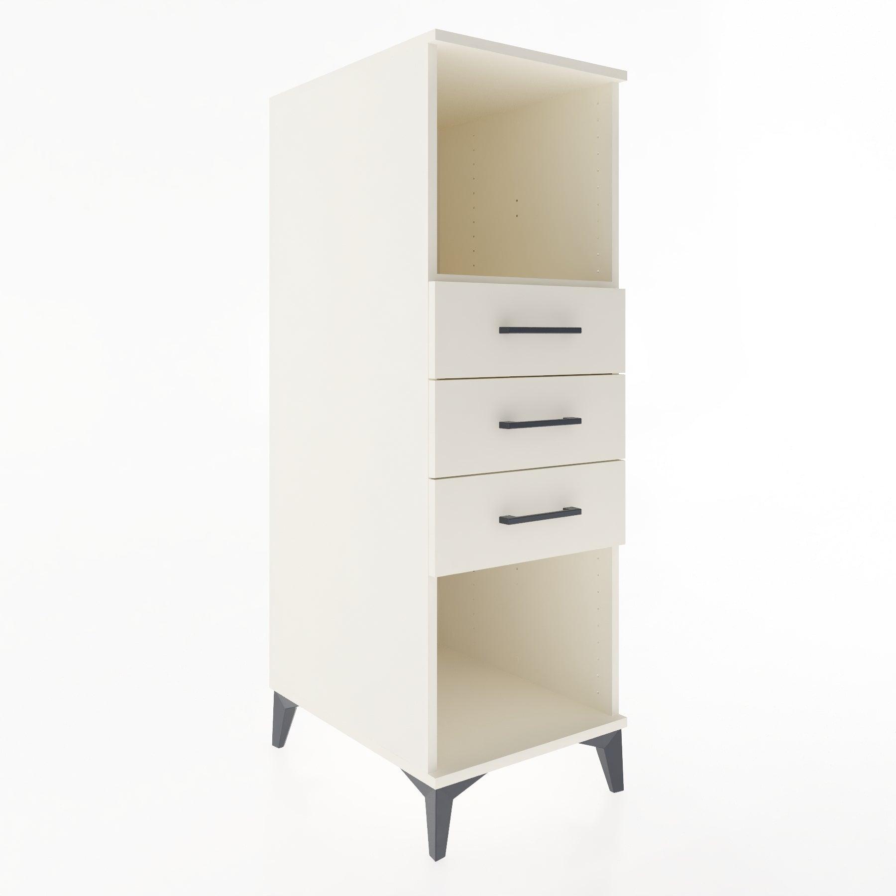 Woodntry Modular Cabinet Moonstone 44x59x122 cm with Drawers and Shelves CR117-1