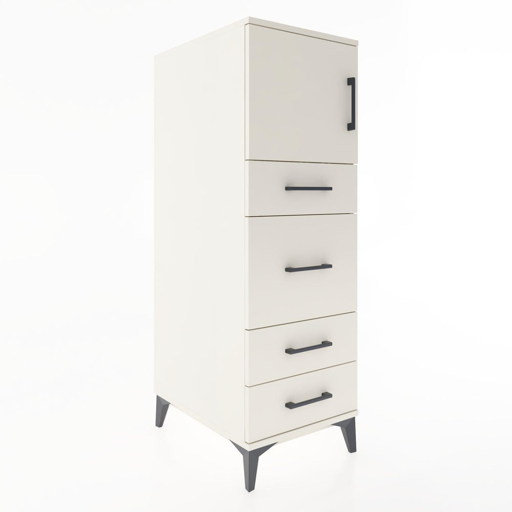 Woodntry Modüler Dolap Aytaşı 44x59x122 cm Kapaklı ve Çekmeceli KC17-1