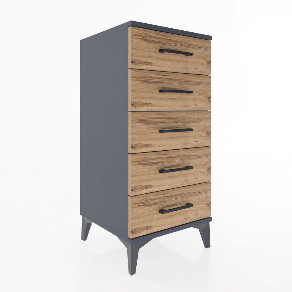 Woodntry Modular Nightstand Anthracite 44x44x84 cm Drawer C17-2