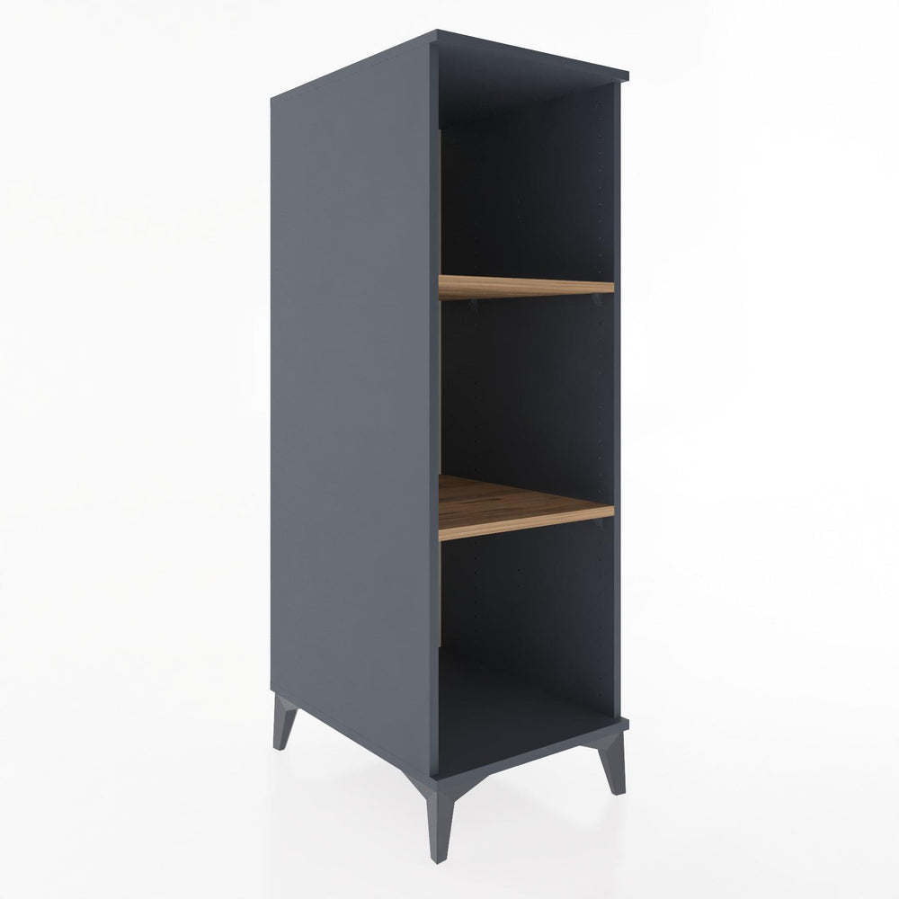 Woodntry Modüler Dolap Antrasit 44x30x122 cm Raflı R67-2