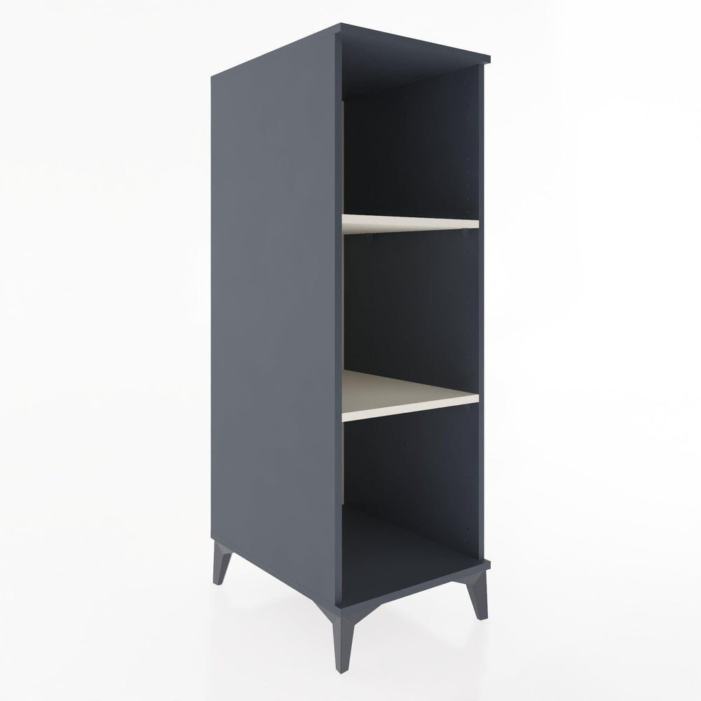 Woodntry Modüler Dolap Antrasit 44x30x122 cm Raflı R67-2