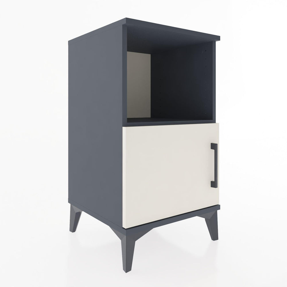 Woodntry Modular Nightstand Anthracite 44x44x68 cm with Cover and Shelf KR17-2