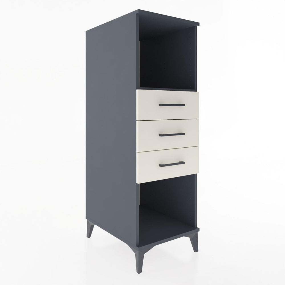 Woodntry Modular Cabinet Anthracite 44x30x122 cm with Drawers and Shelves CR117-2