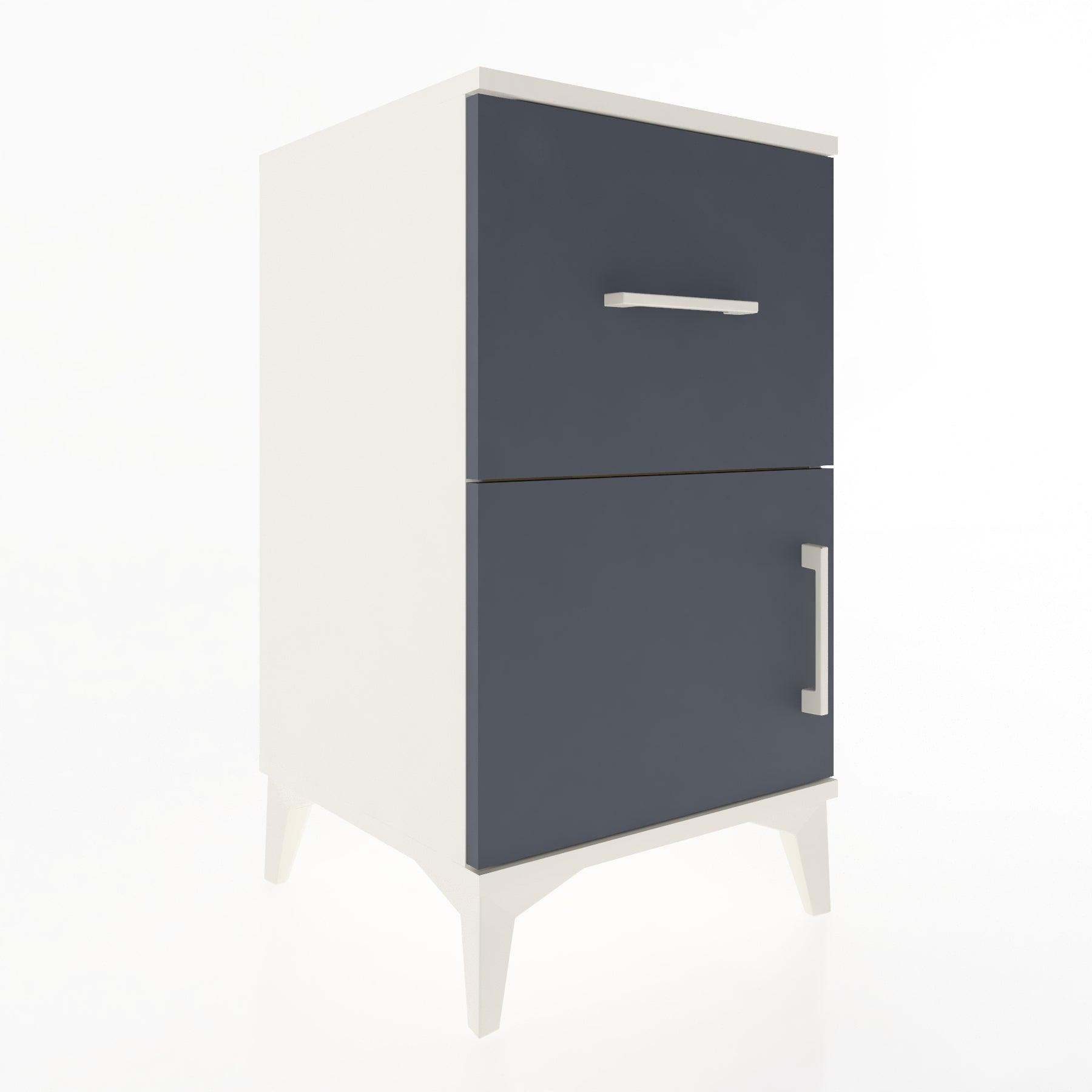 Woodntry Modular Nightstand Moonstone 44x44x68 cm with Cover and Drawer KC18-1