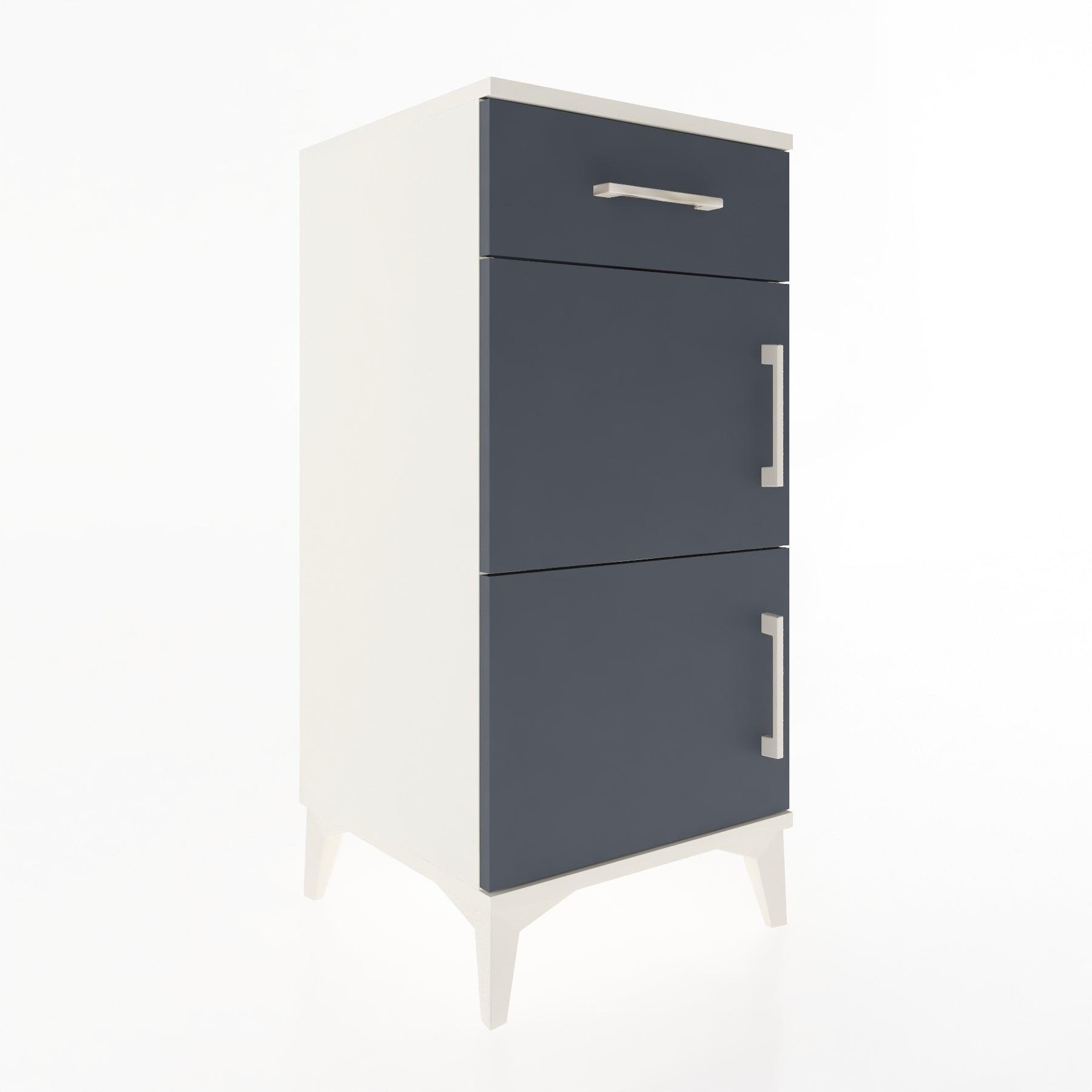 Woodntry Modular Nightstand Moonstone 44x44x84 cm with Cover and Drawer KC40-1