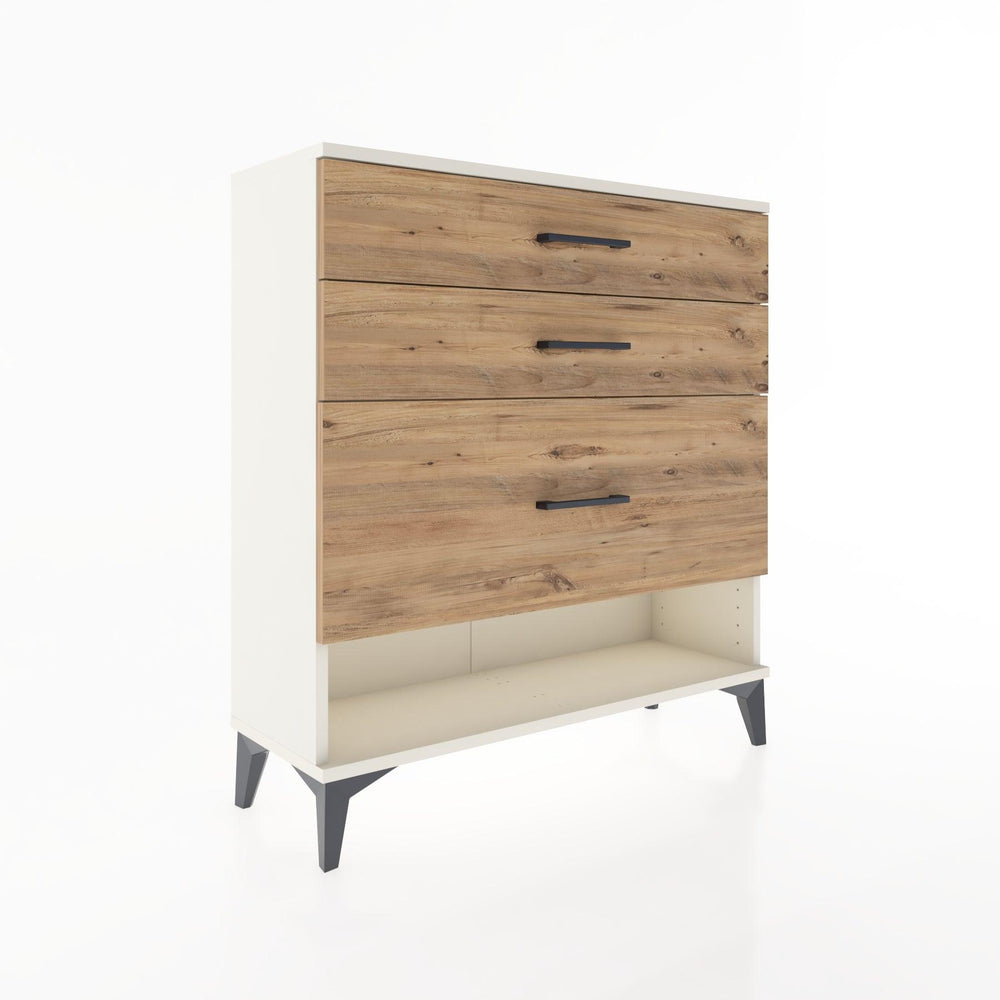 Woodntry Modüler Şifonyer Aytaşı 88x30x84 cm Çekmeceli ve Raflı CR18-1