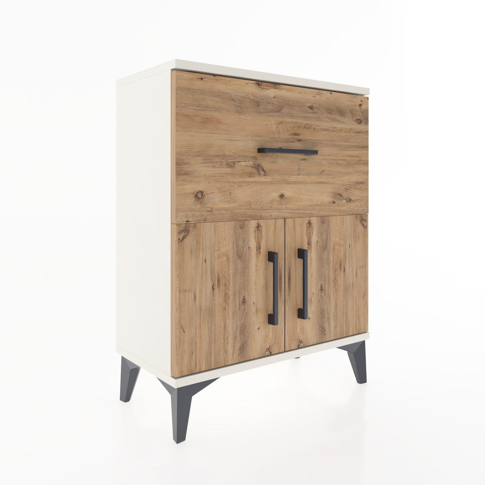 Woodntry Modular Nightstand Moonstone 60x30x68 cm with Cover and Drawer KC18-1