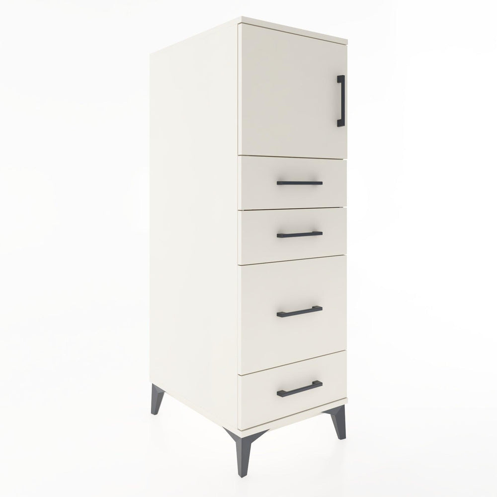 Woodntry Modüler Dolap Aytaşı 44x59x122 cm Kapaklı ve Çekmeceli KC18-1