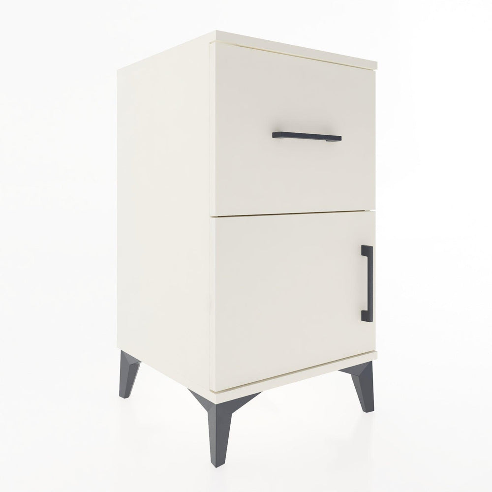 Woodntry Modular Nightstand Moonstone 44x44x68 cm with Cover and Drawer KC18-1