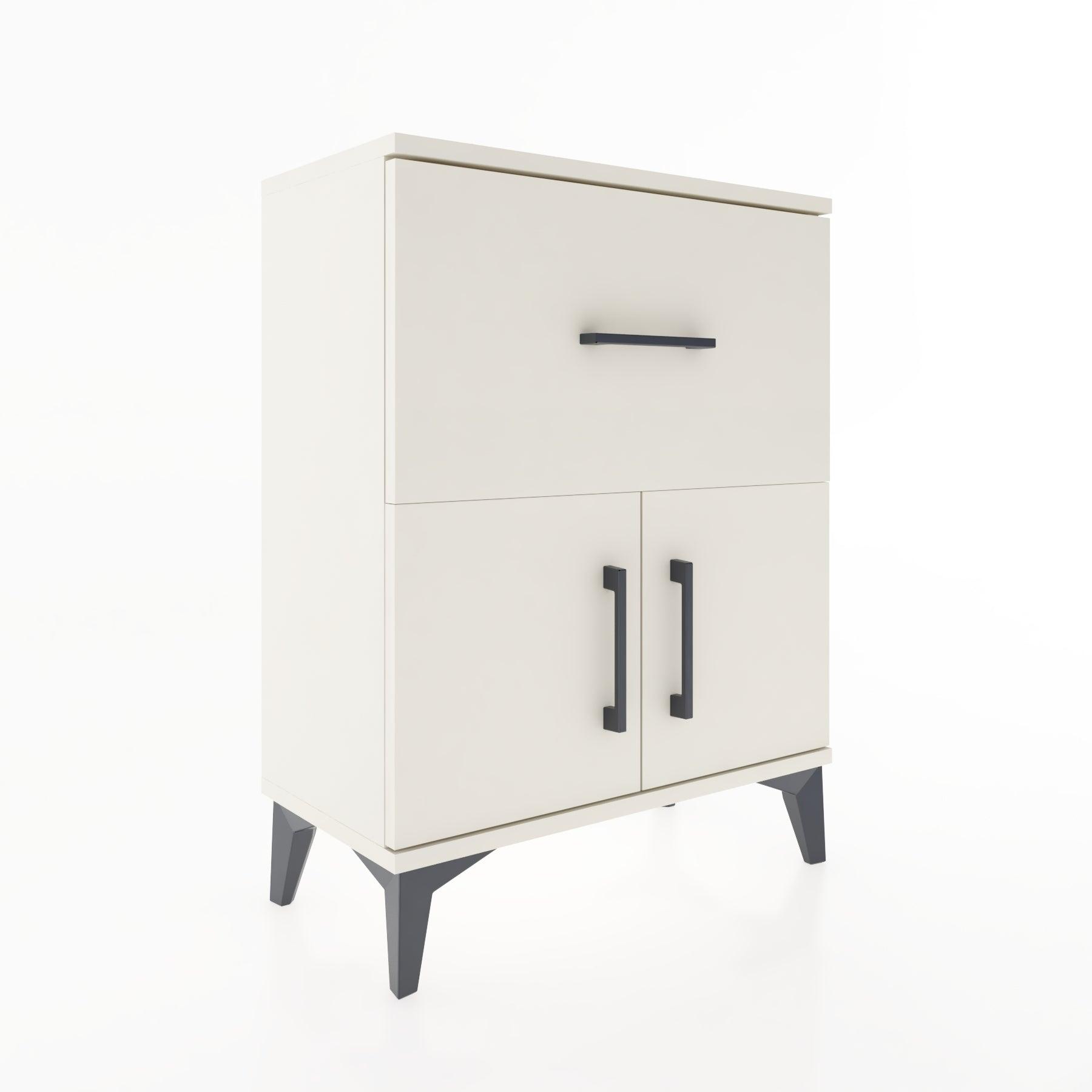 Woodntry Modular Nightstand Moonstone 60x30x68 cm with Cover and Drawer KC18-1