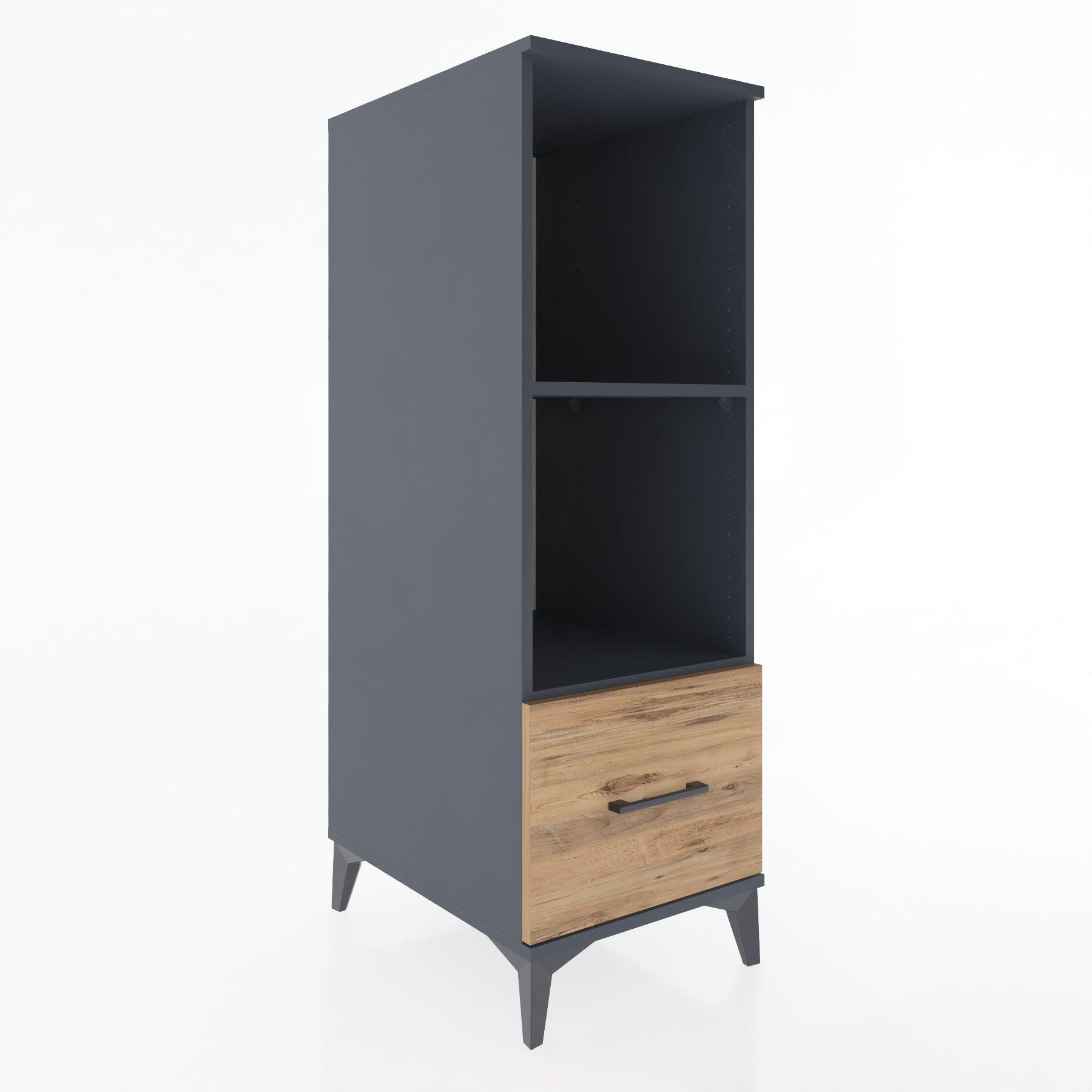 Woodntry Modular Cabinet Anthracite 44x30x122 cm with Drawers and Shelves CR68-2