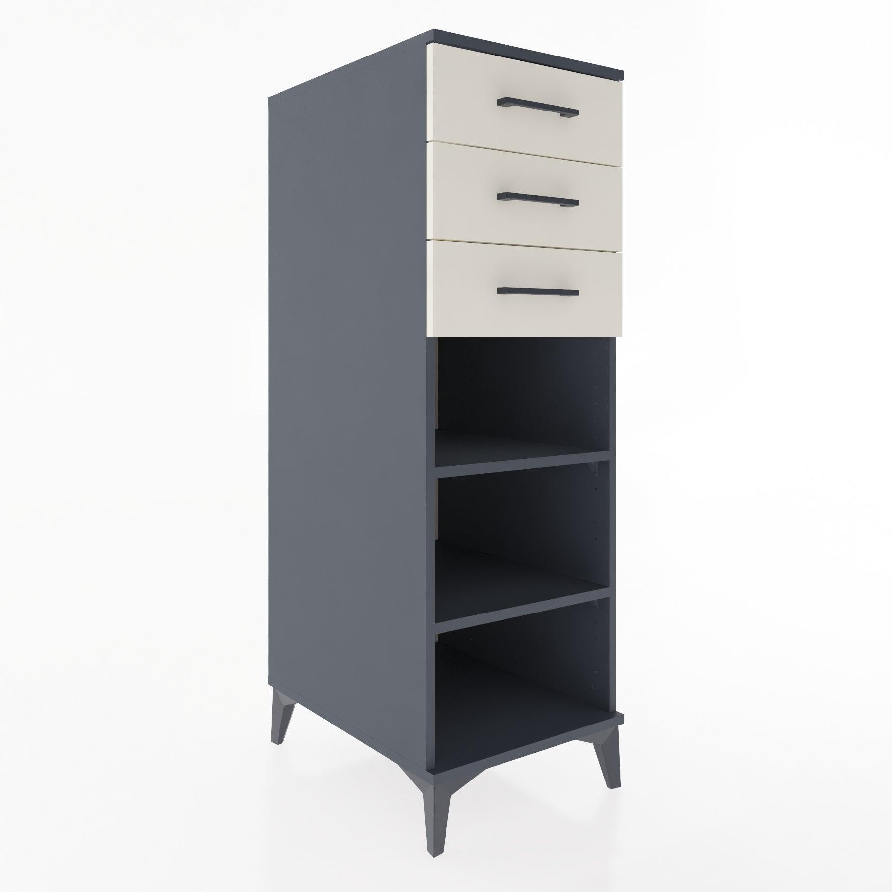 Woodntry Modular Cabinet Anthracite 44x30x122 cm with Drawers and Shelves CR118-2