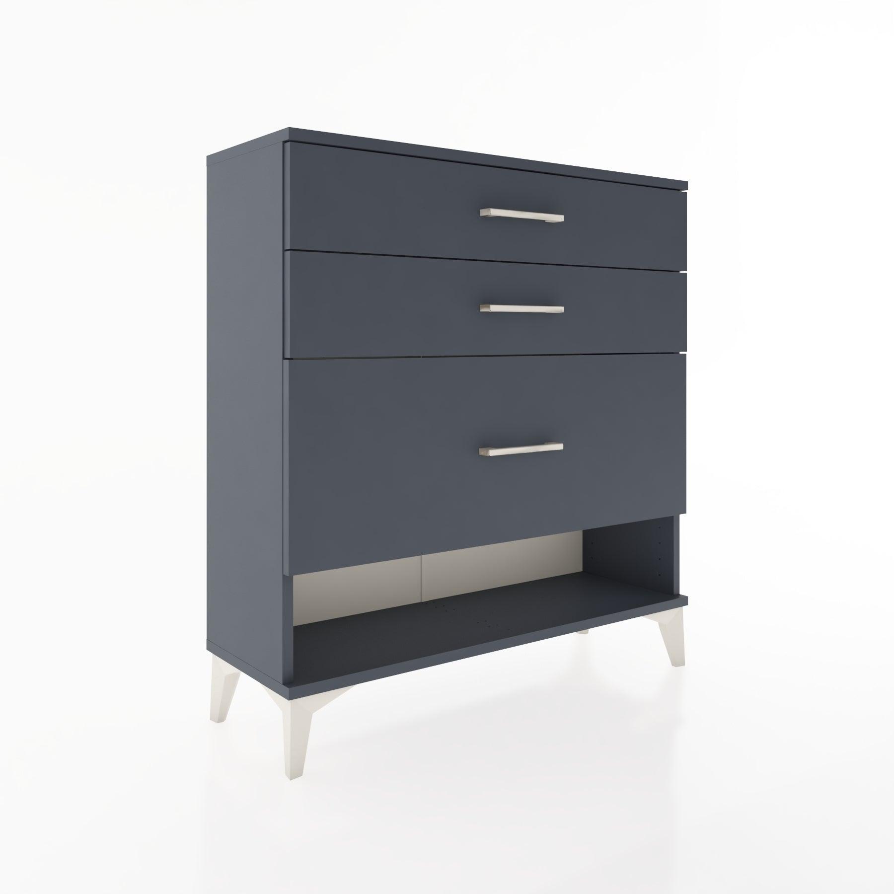 Woodntry Modular Dresser Anthracite 88x30x84 cm with Drawers and Shelves CR18-2