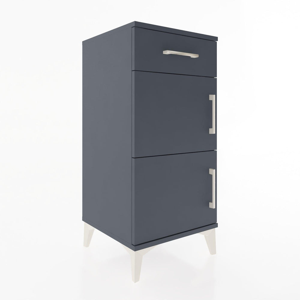 Woodntry Modüler Komodin Antrasit 44x44x84 cm Kapaklı ve Çekmeceli KC40-2