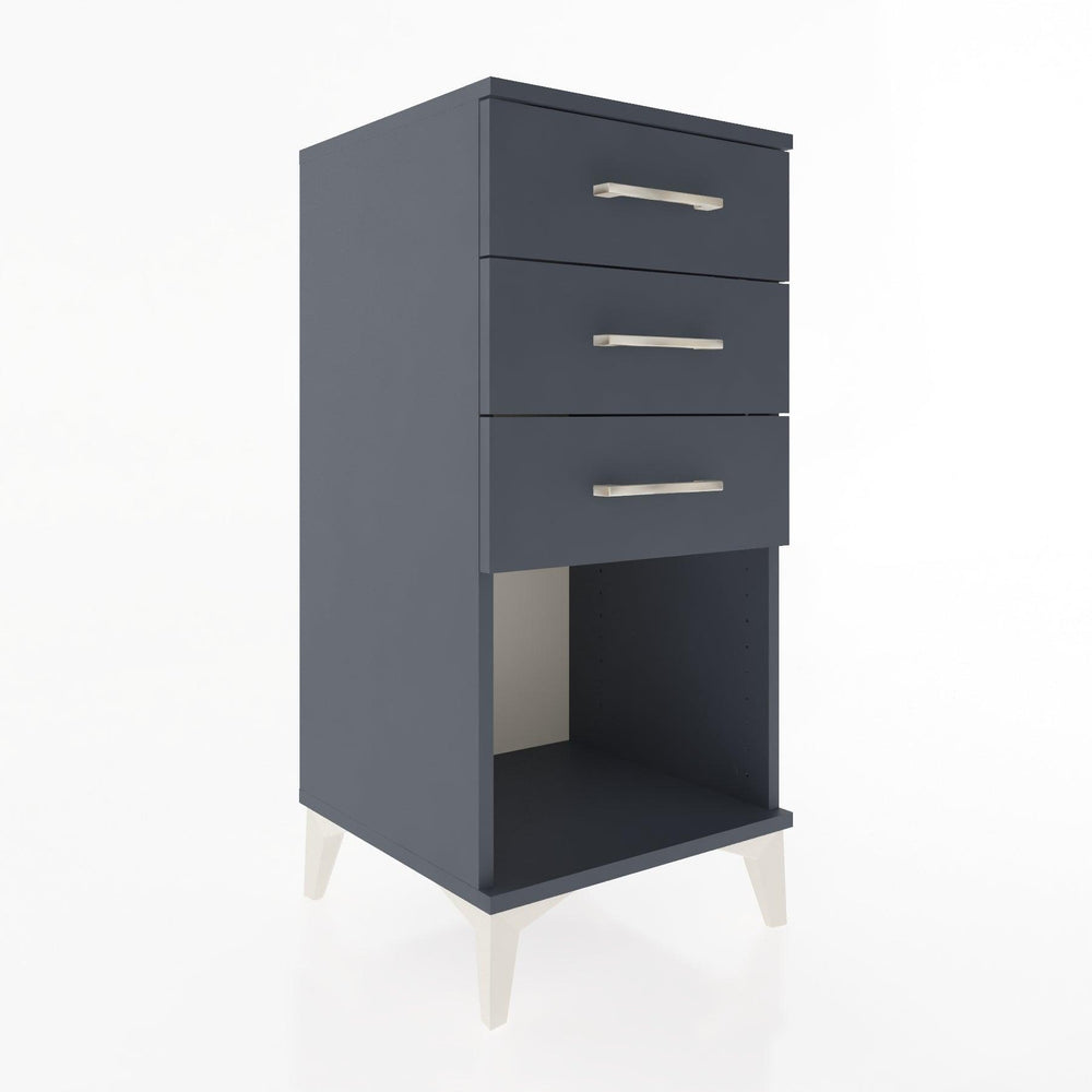 Woodntry Modular Nightstand Anthracite 44x44x84 cm with Drawers and Shelves CR18-2