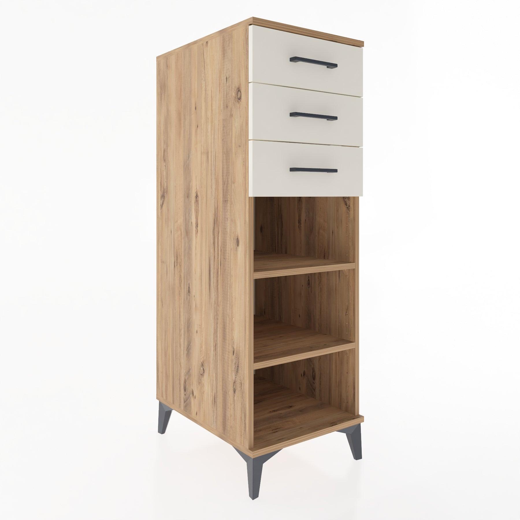 Woodntry Modular Cabinet Pine 44x59x122 cm with Drawers and Shelves CR118-3