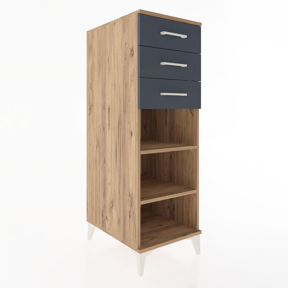Woodntry Modular Cabinet Pine 44x59x122 cm with Drawers and Shelves CR118-3