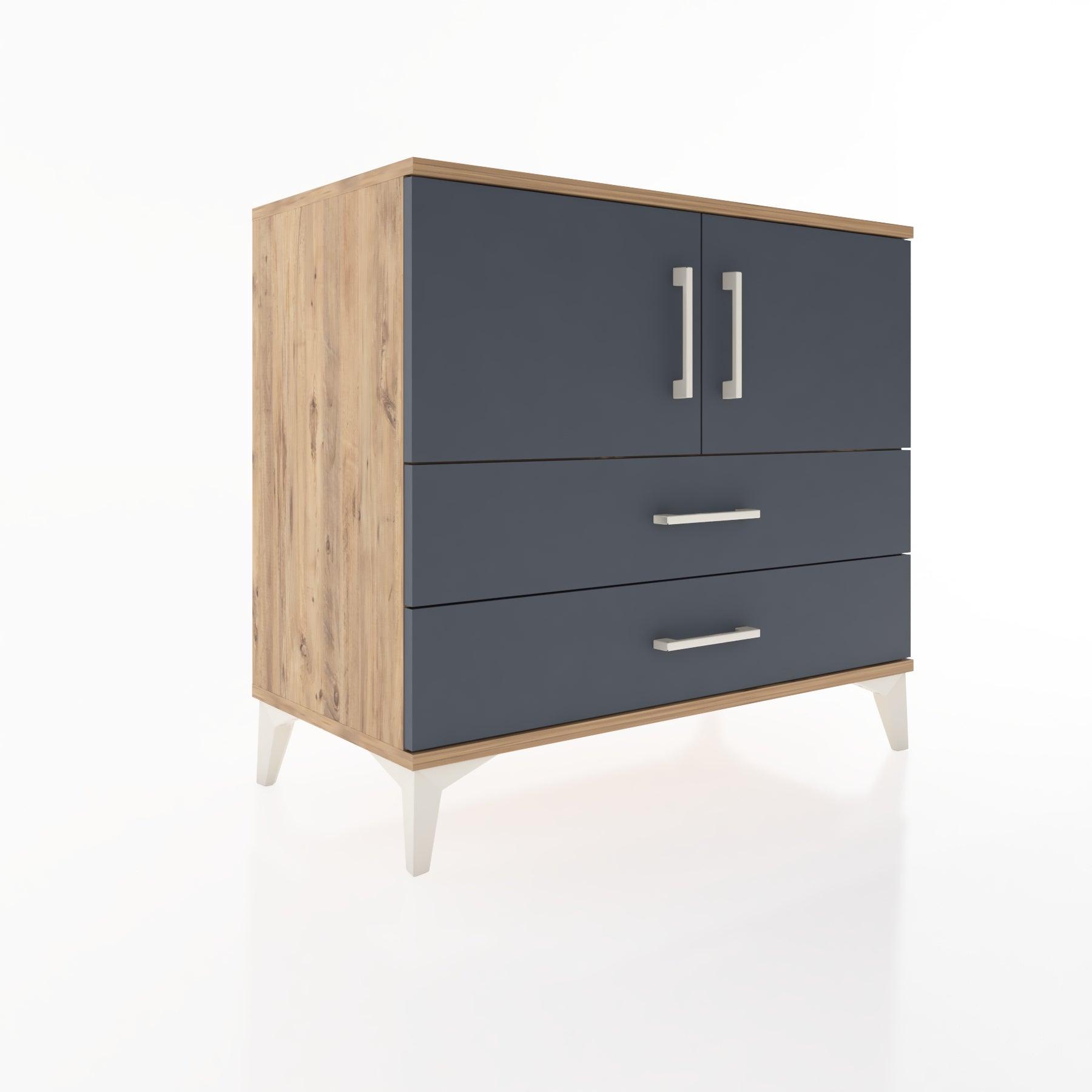 Woodntry Modüler Şifonyer Çam 88x44x68 cm Kapaklı ve Çekmeceli KC18-3
