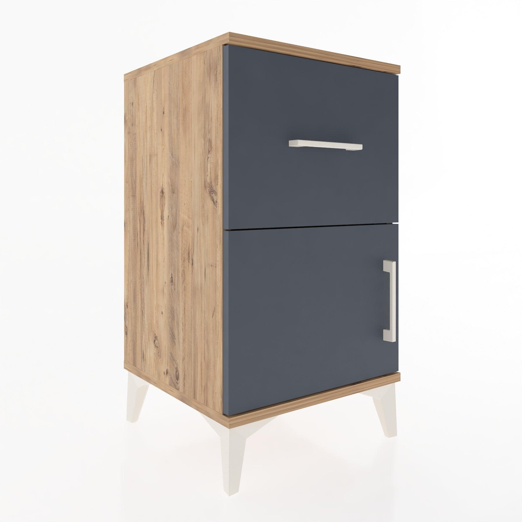 Woodntry Modular Nightstand Pine 44x44x68 cm with Cover and Drawer KC18-3