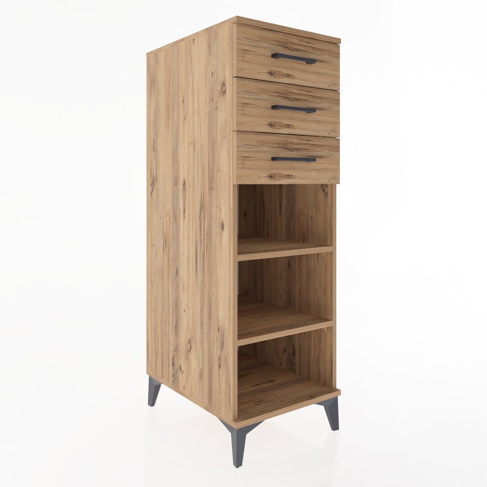 Woodntry Modular Cabinet Pine 44x59x122 cm with Drawers and Shelves CR118-3