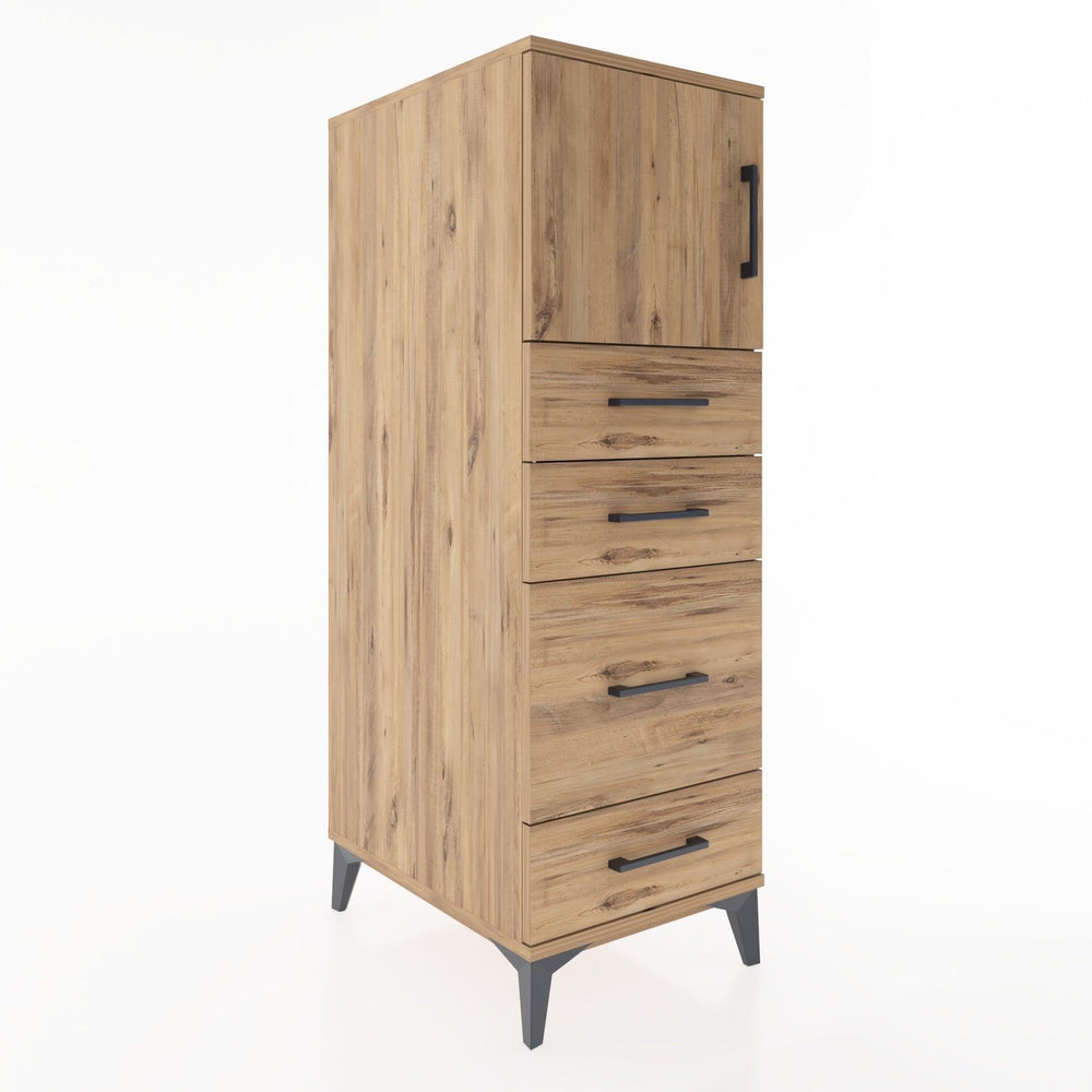 Woodntry Modular Cabinet Pine 44x30x122 cm with Doors and Drawers KC18-3