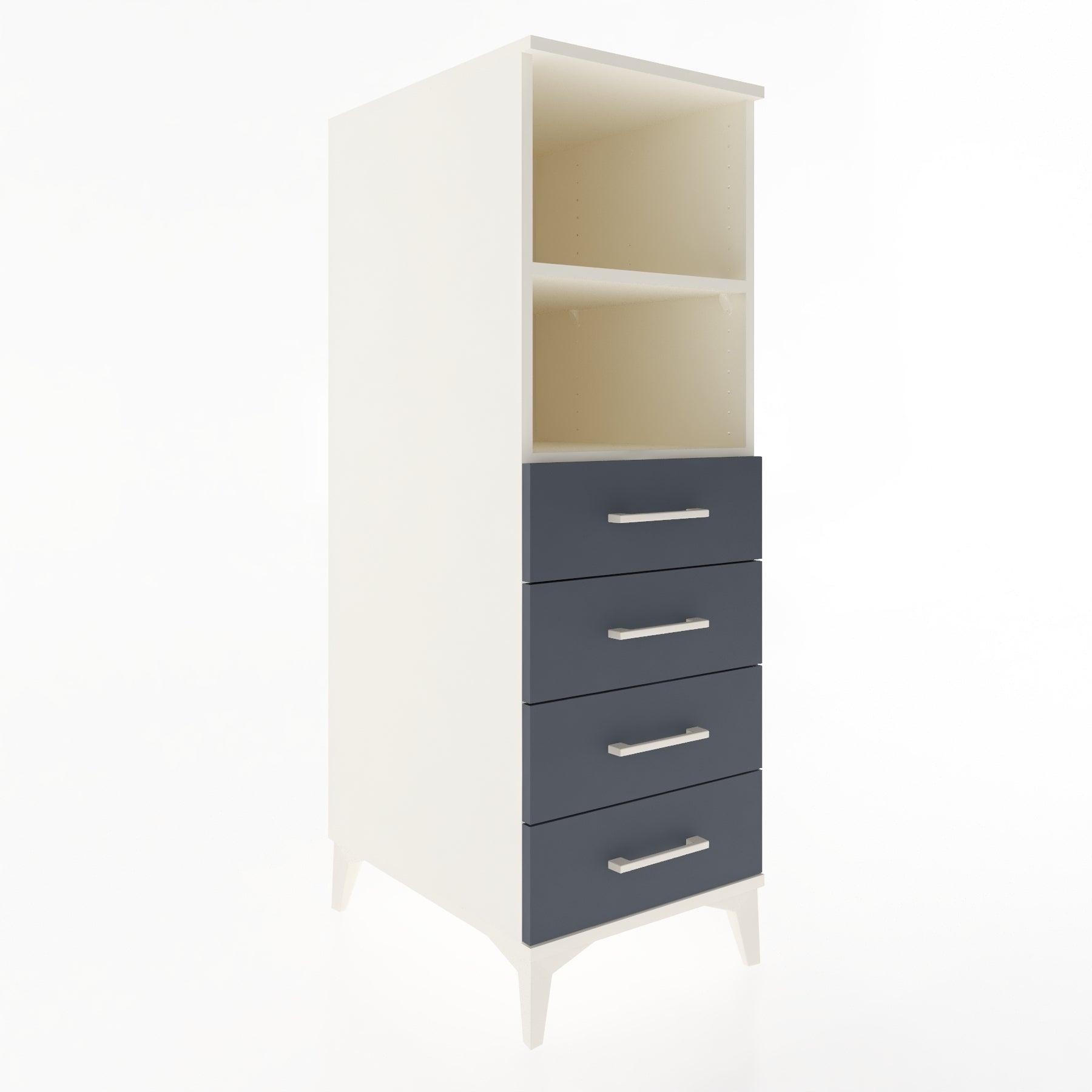Woodntry Modular Cabinet Moonstone 44x59x122 cm with Drawers and Shelves CR119-1