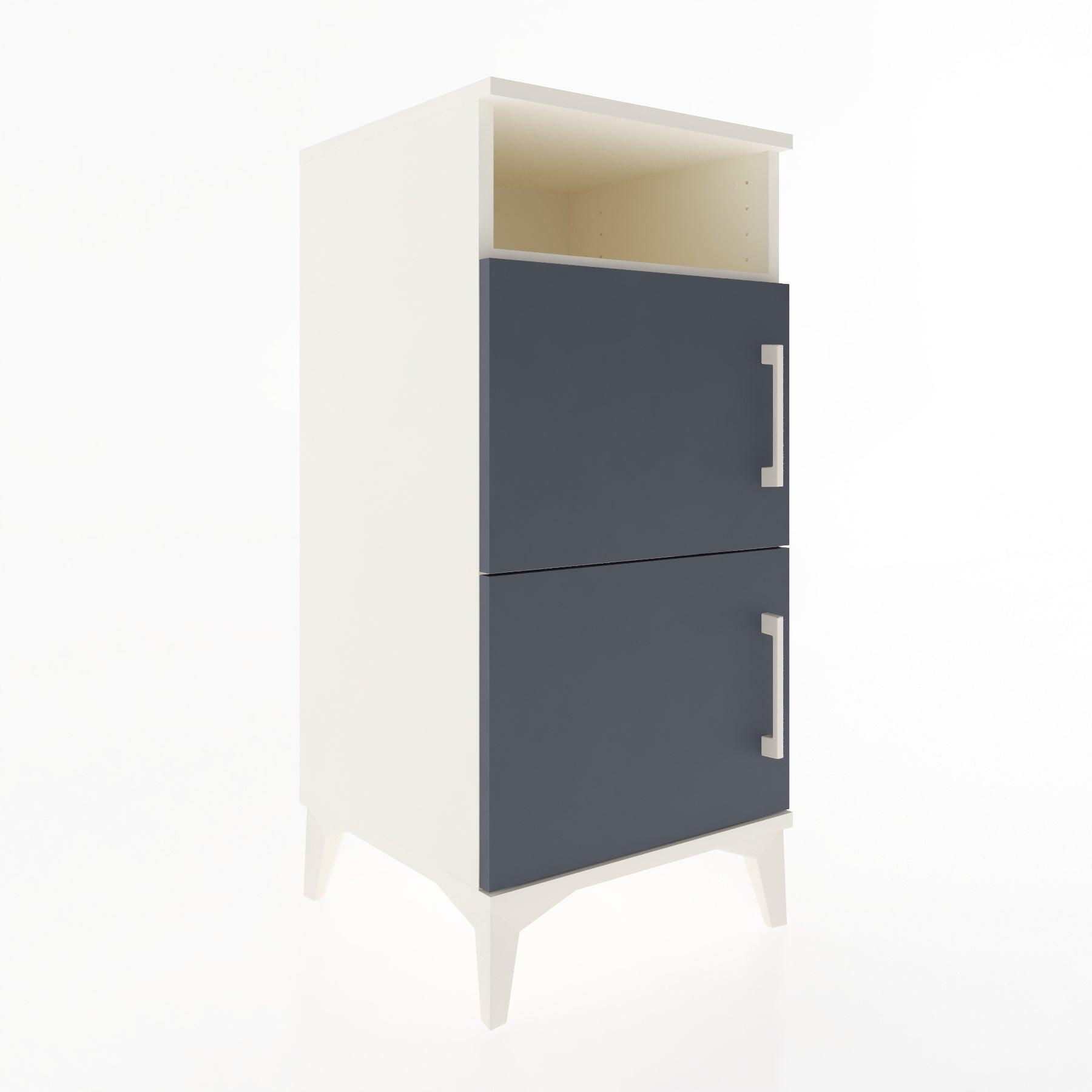 Woodntry Modular Nightstand Moonstone 44x44x84 cm with Cover and Shelf KR41-1