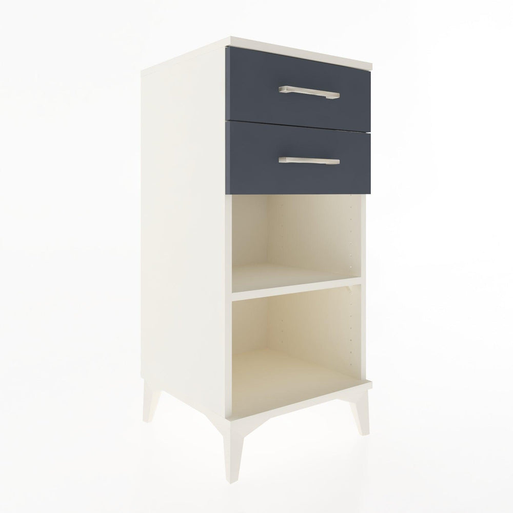 Woodntry Modular Nightstand Moonstone 44x44x84 cm with Drawer and Shelf CR19-1