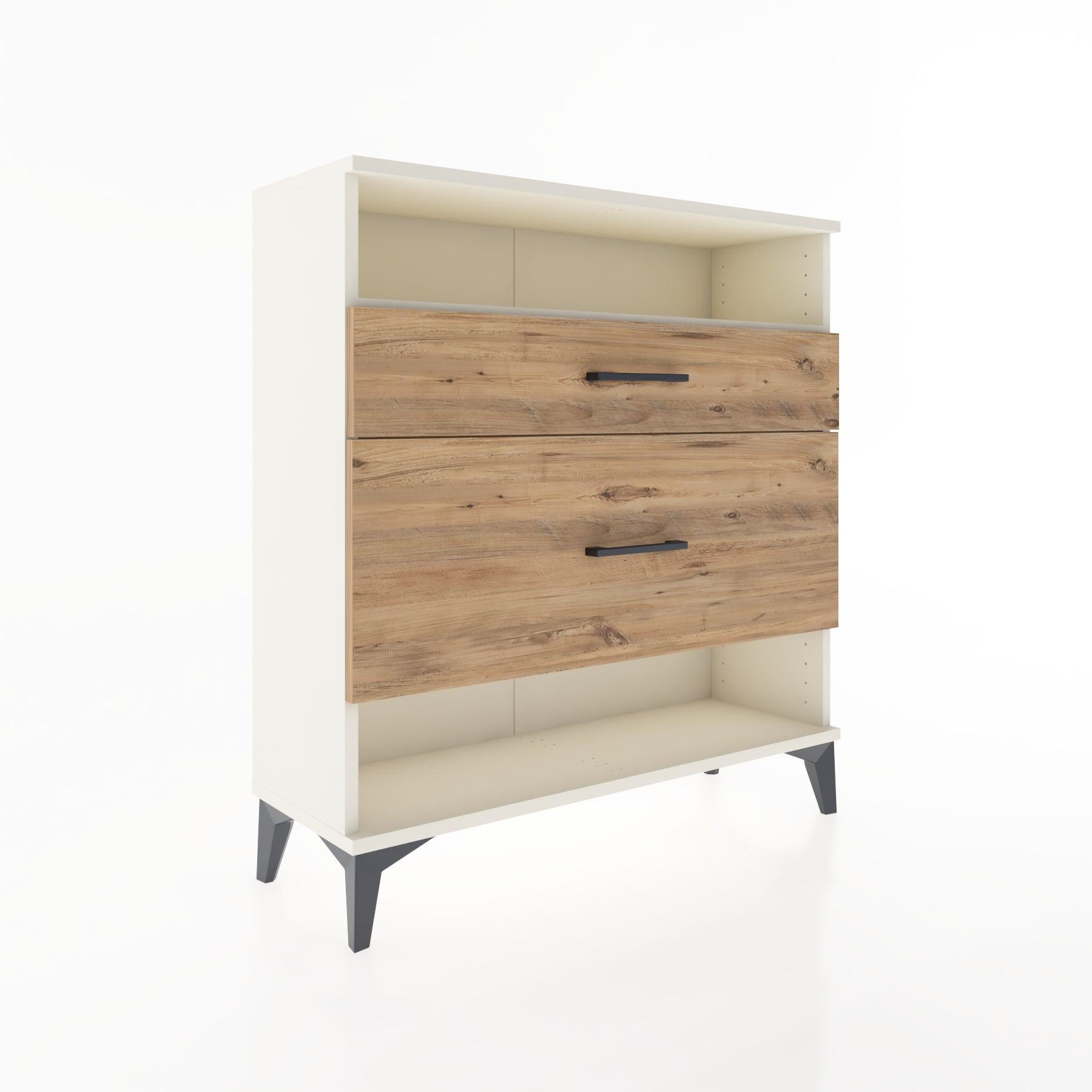 Woodntry Modular Dresser Moonstone 88x30x84 cm with Drawers and Shelves CR19-1