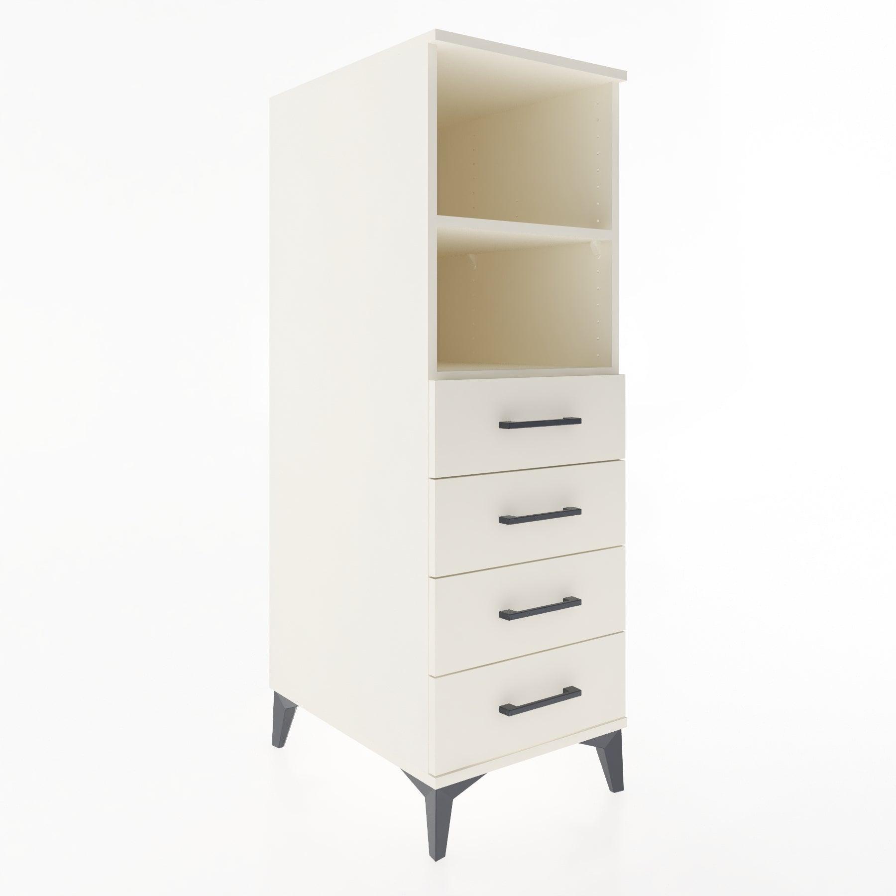 Woodntry Modular Cabinet Moonstone 44x59x122 cm with Drawers and Shelves CR119-1